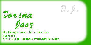 dorina jasz business card